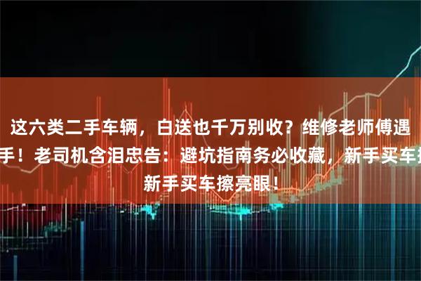 这六类二手车辆，白送也千万别收？维修老师傅遇见直摆手！老司机含泪忠告：避坑指南务必收藏，新手买车擦亮眼！
