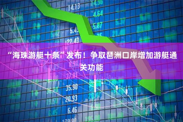 “海珠游艇十条”发布！争取琶洲口岸增加游艇通关功能